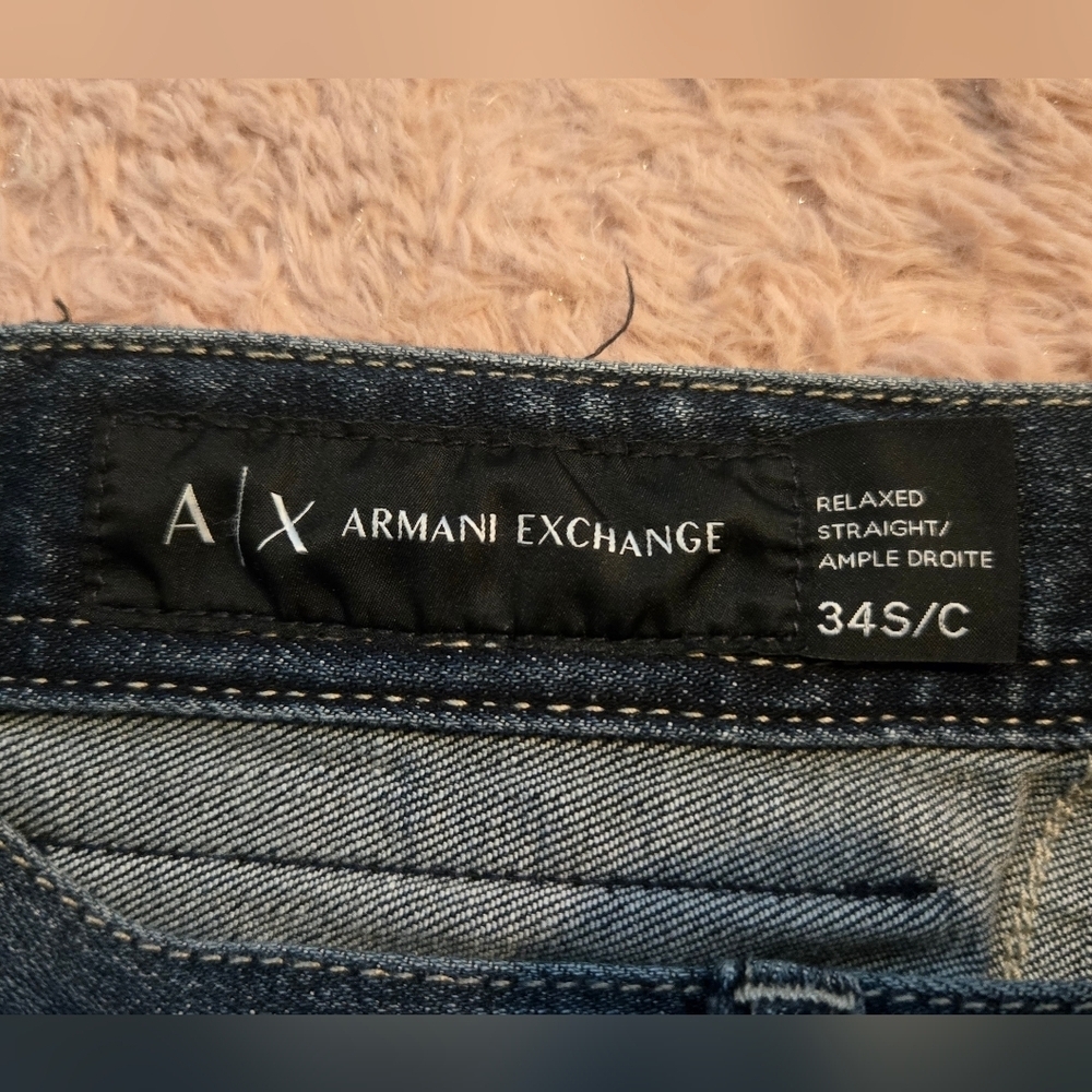 Armani Exchange Dark Blue Straight Jeans - Picture 5 of 5